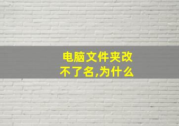 电脑文件夹改不了名,为什么