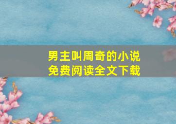 男主叫周奇的小说免费阅读全文下载