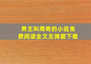 男主叫周奇的小说免费阅读全文无弹窗下载