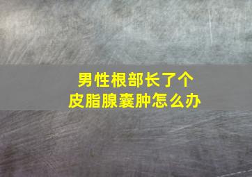 男性根部长了个皮脂腺囊肿怎么办