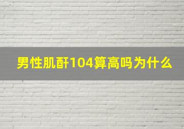 男性肌酐104算高吗为什么