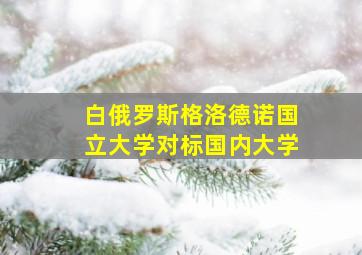 白俄罗斯格洛德诺国立大学对标国内大学