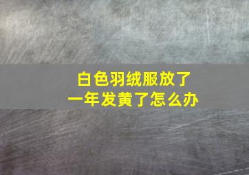 白色羽绒服放了一年发黄了怎么办