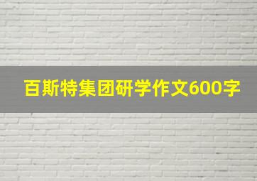 百斯特集团研学作文600字