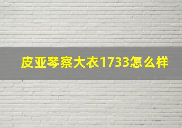 皮亚琴察大衣1733怎么样