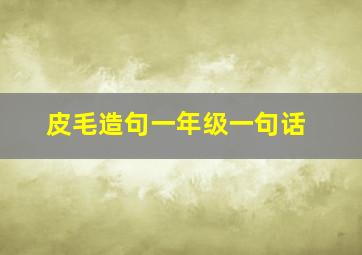 皮毛造句一年级一句话