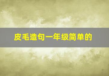 皮毛造句一年级简单的