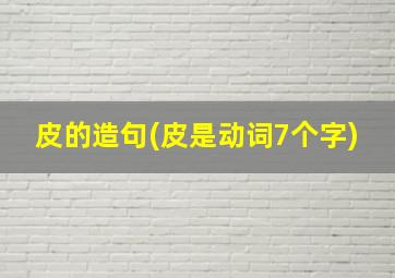 皮的造句(皮是动词7个字)