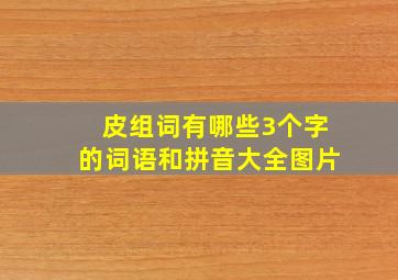 皮组词有哪些3个字的词语和拼音大全图片