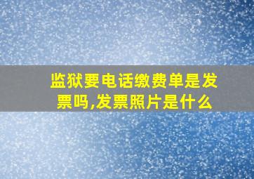 监狱要电话缴费单是发票吗,发票照片是什么