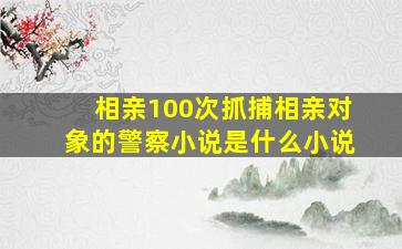 相亲100次抓捕相亲对象的警察小说是什么小说