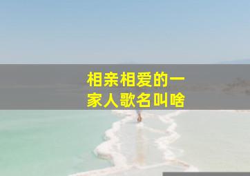 相亲相爱的一家人歌名叫啥