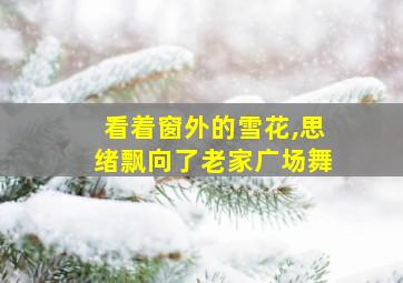 看着窗外的雪花,思绪飘向了老家广场舞