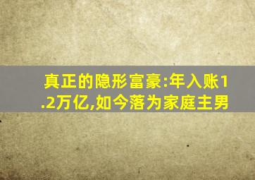 真正的隐形富豪:年入账1.2万亿,如今落为家庭主男