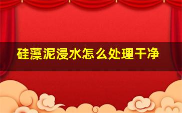 硅藻泥浸水怎么处理干净