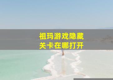 祖玛游戏隐藏关卡在哪打开