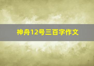 神舟12号三百字作文