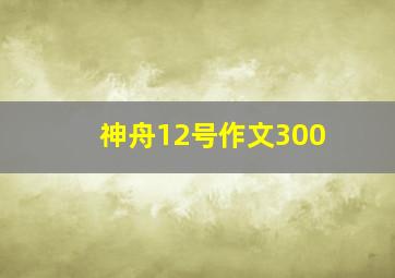 神舟12号作文300