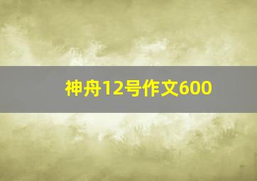 神舟12号作文600