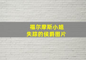 福尔摩斯小姐失踪的侯爵图片