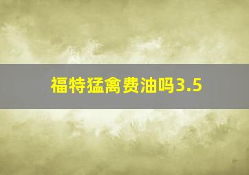 福特猛禽费油吗3.5