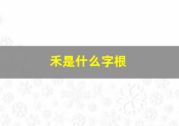 禾是什么字根