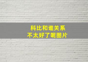 科比和谁关系不太好了呢图片