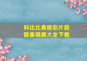 科比比赛精彩片段锦集视频大全下载