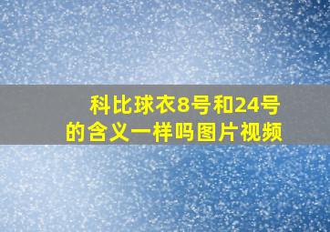 科比球衣8号和24号的含义一样吗图片视频