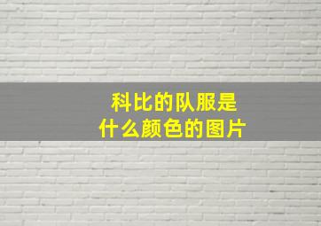 科比的队服是什么颜色的图片