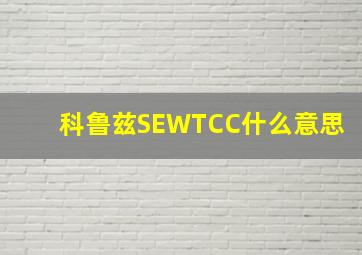 科鲁兹SEWTCC什么意思