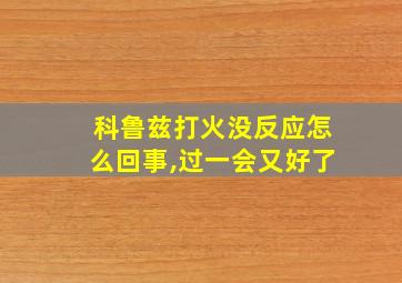 科鲁兹打火没反应怎么回事,过一会又好了