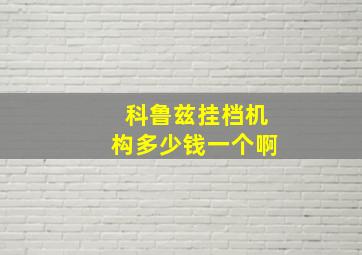 科鲁兹挂档机构多少钱一个啊