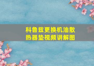 科鲁兹更换机油散热器垫视频讲解图