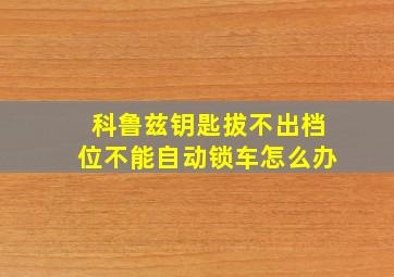 科鲁兹钥匙拔不出档位不能自动锁车怎么办