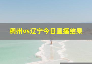 稠州vs辽宁今日直播结果