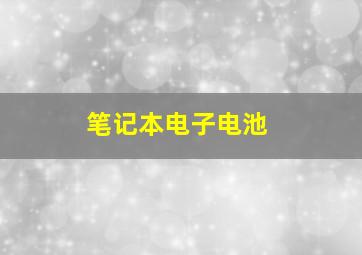 笔记本电子电池