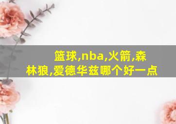 篮球,nba,火箭,森林狼,爱德华兹哪个好一点