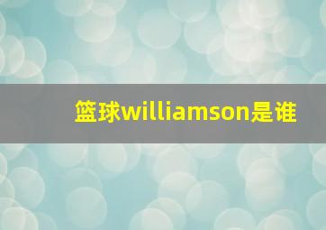 篮球williamson是谁