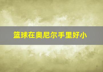 篮球在奥尼尔手里好小