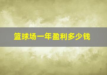 篮球场一年盈利多少钱