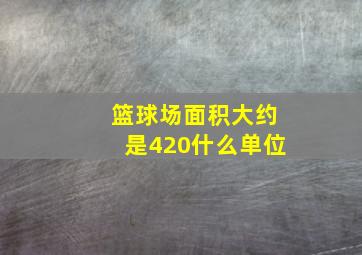 篮球场面积大约是420什么单位