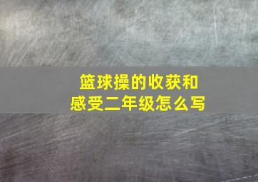 篮球操的收获和感受二年级怎么写