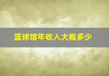 篮球馆年收入大概多少