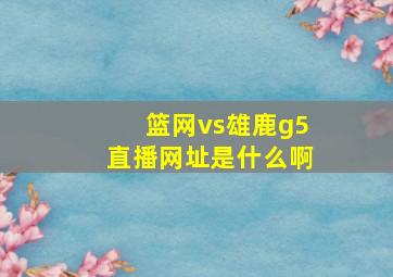 篮网vs雄鹿g5直播网址是什么啊