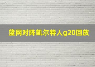 篮网对阵凯尔特人g20回放