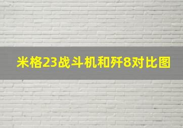 米格23战斗机和歼8对比图