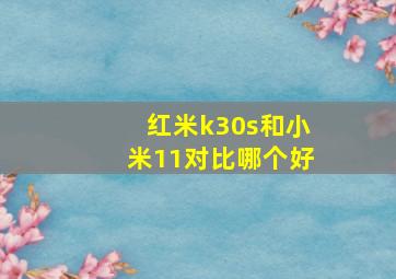 红米k30s和小米11对比哪个好