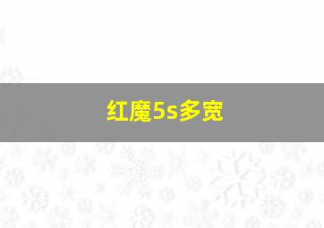 红魔5s多宽