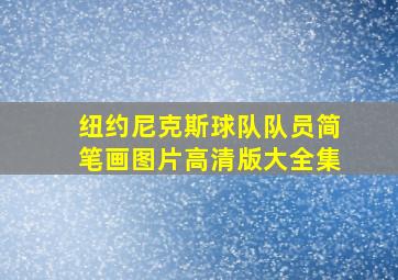 纽约尼克斯球队队员简笔画图片高清版大全集